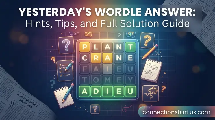 Yesterday's Wordle Answer